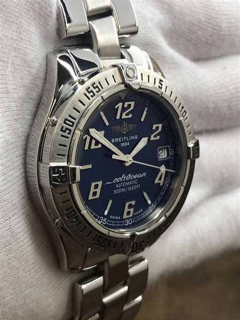 breitling aeromarine colt a17350|breitling colt automatic blue dial.